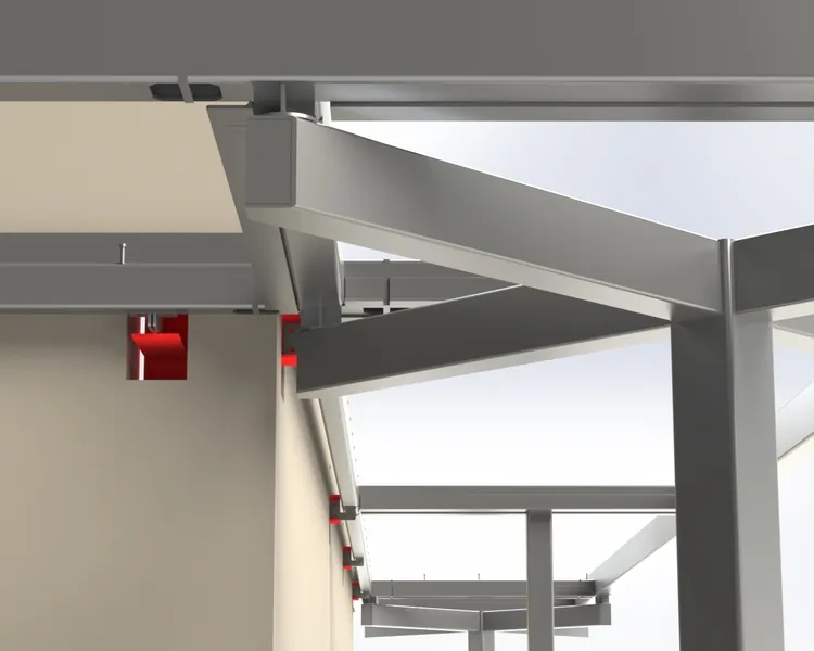 Cantilevered steel walkway fabricated by Koyda