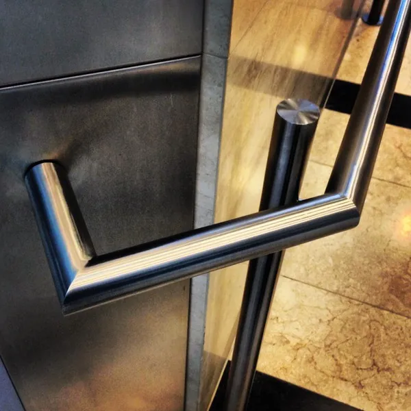 Stainless steel handrails installed by Koyda at Canary Wharf, London