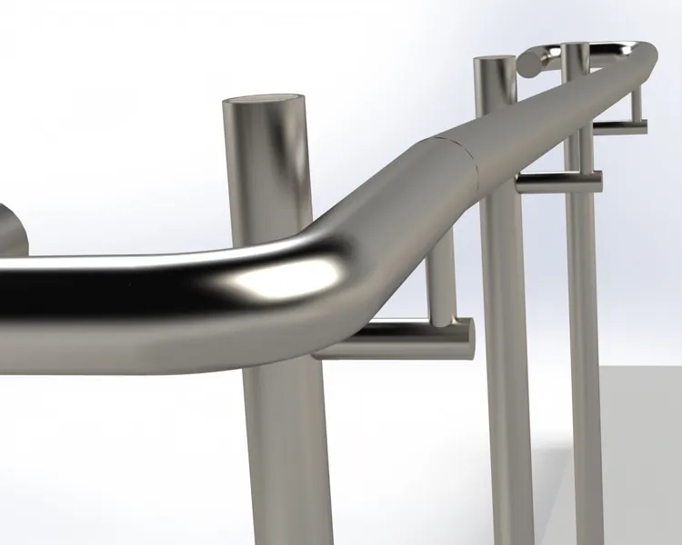 Stainless steel handrails on a project in East London